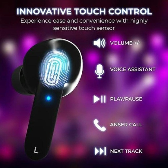 BLUETOOTH EARBUDS BY CARLOS SANTANA "MAMBO" TRUE WIRELESS WITH CHARGING CASE - Picture 7 of 7